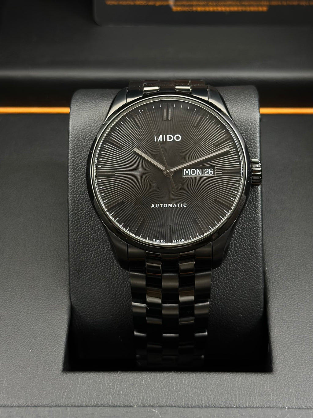 Mido Black Automatic (self-winding) watch