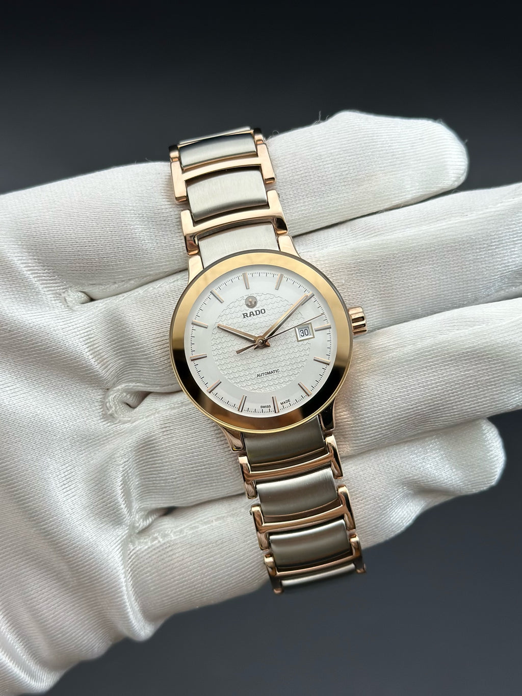 Rado White Automatic (self-winding) watch
