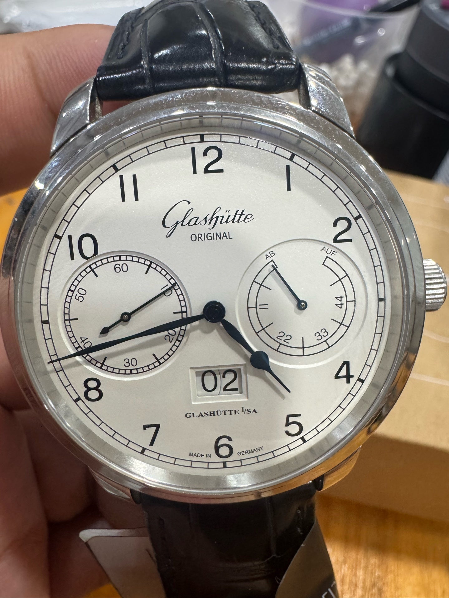 Glashutte Original Member of Parliament Automatic (self-winding) watch 44 millimeters 1-00-14-05-02-04