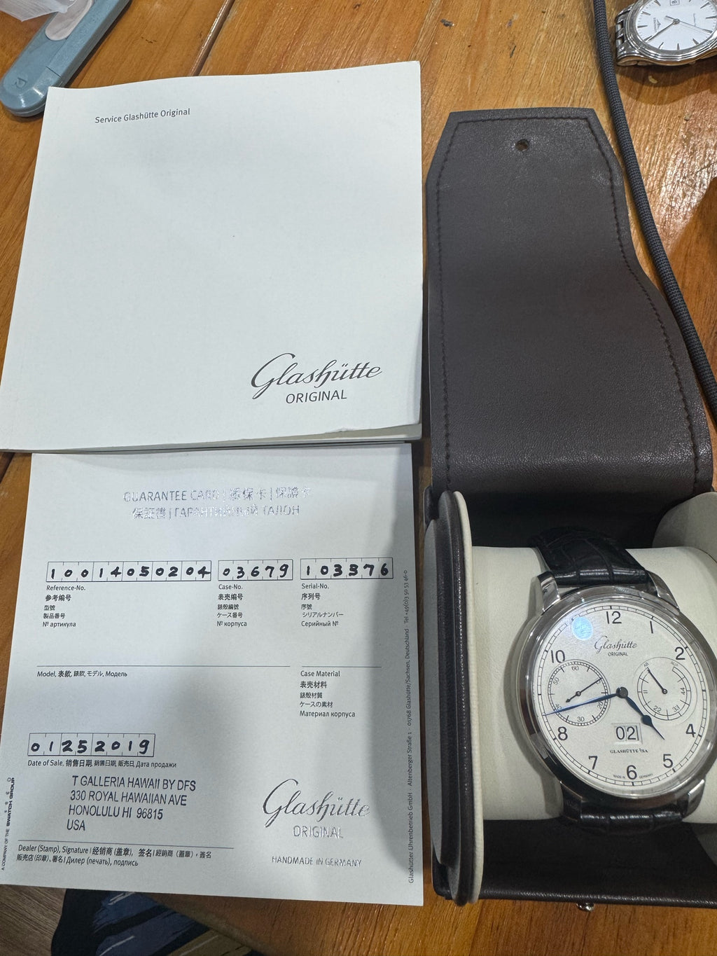 Glashutte Original Member of Parliament Automatic (self-winding) watch 44 millimeters 1-00-14-05-02-04