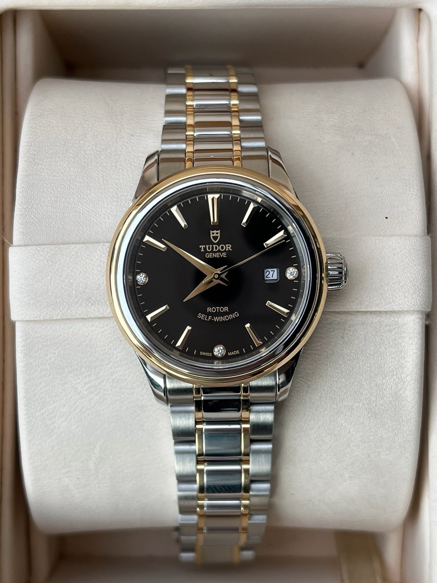 Tudor Fashion Series Black Automatic (self-winding) watch 28 millimeters m12103-0006