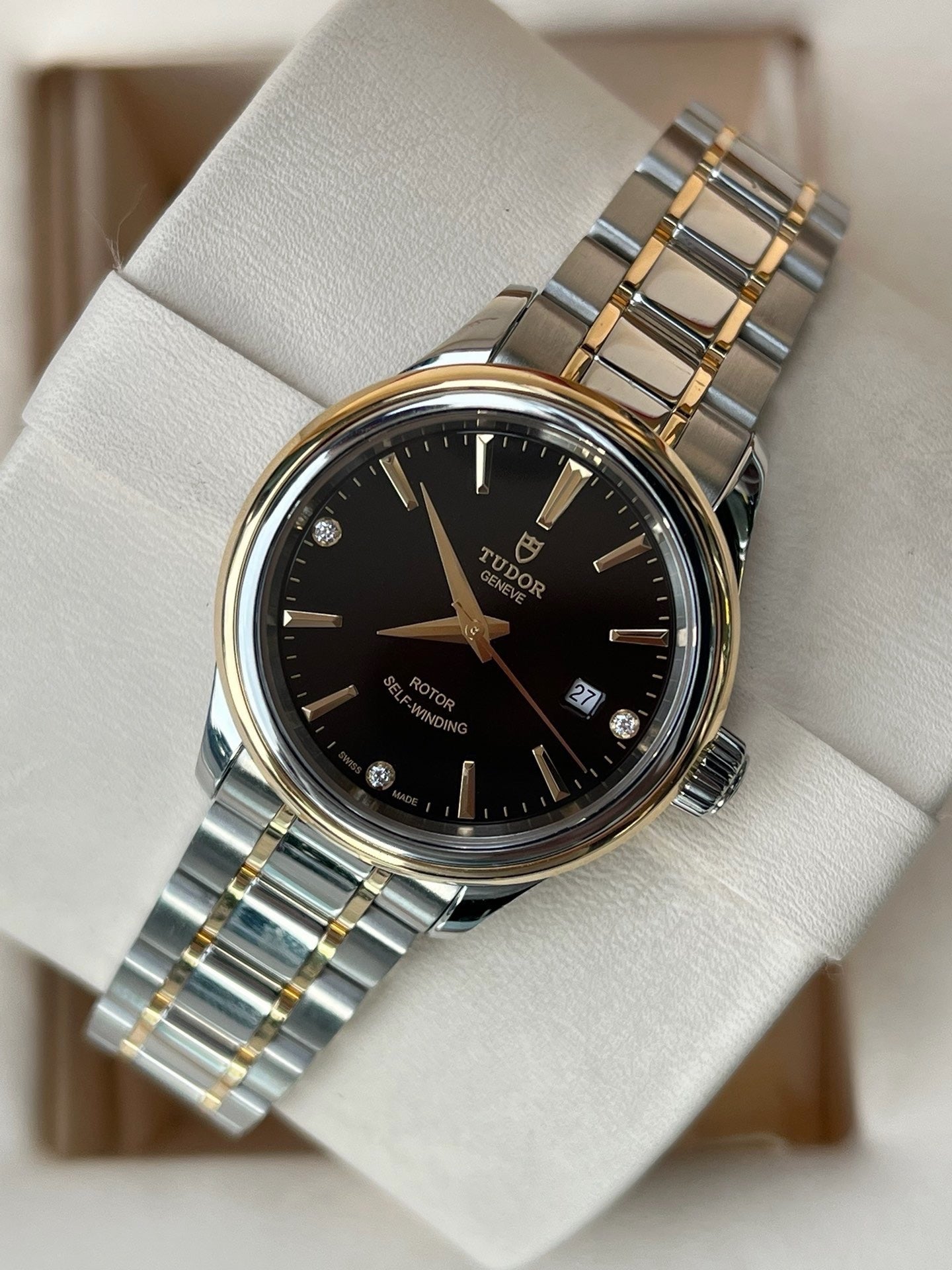 Tudor Fashion Series Black Automatic (self-winding) watch 28 millimeters m12103-0006