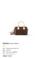 Louis Vuitton Speedy Bandoulière 20 Canvas Duffle 20.5 x 13.5 x 12 M46234