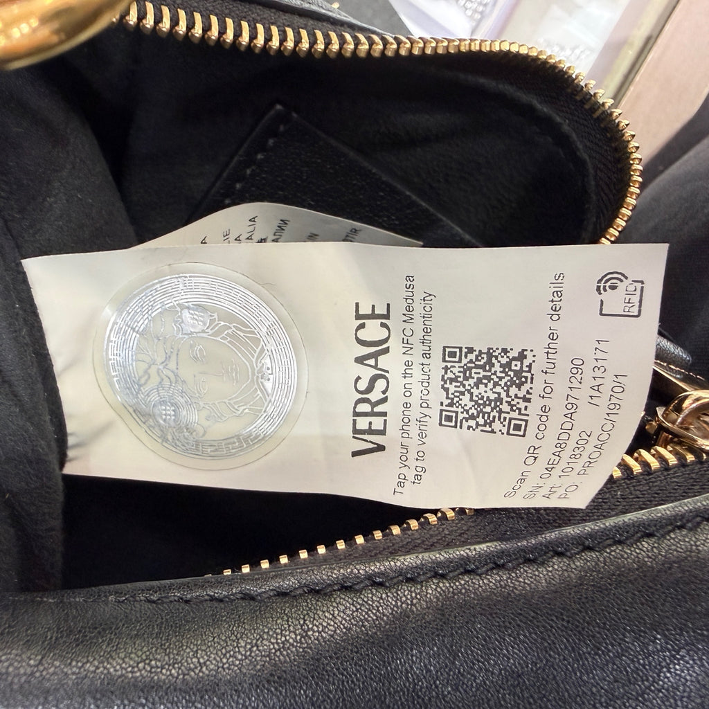 Versace VersaceTag Crescent Bag Black 23 x 16 x 11 1018302-1A13171_1B00V