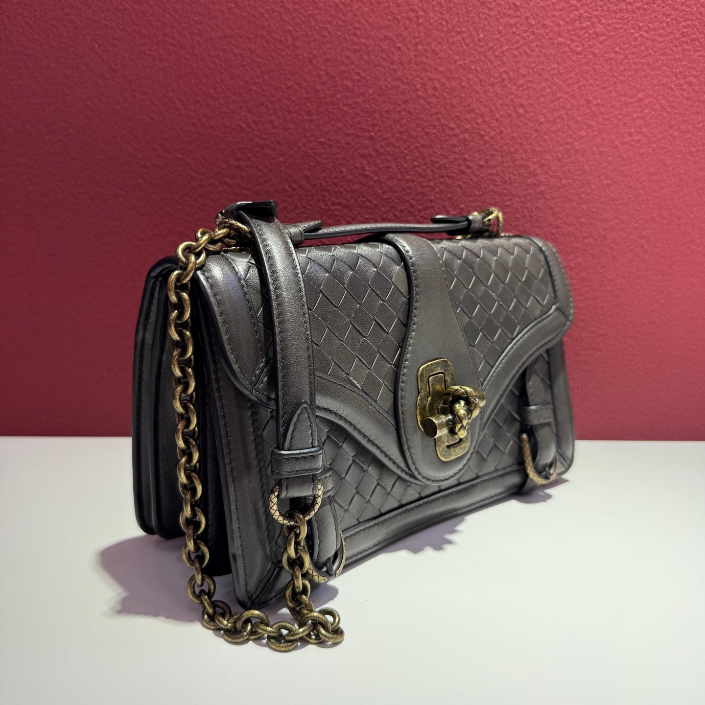 Bottega Veneta Metal Gray Crossbody 490243VCKI18503