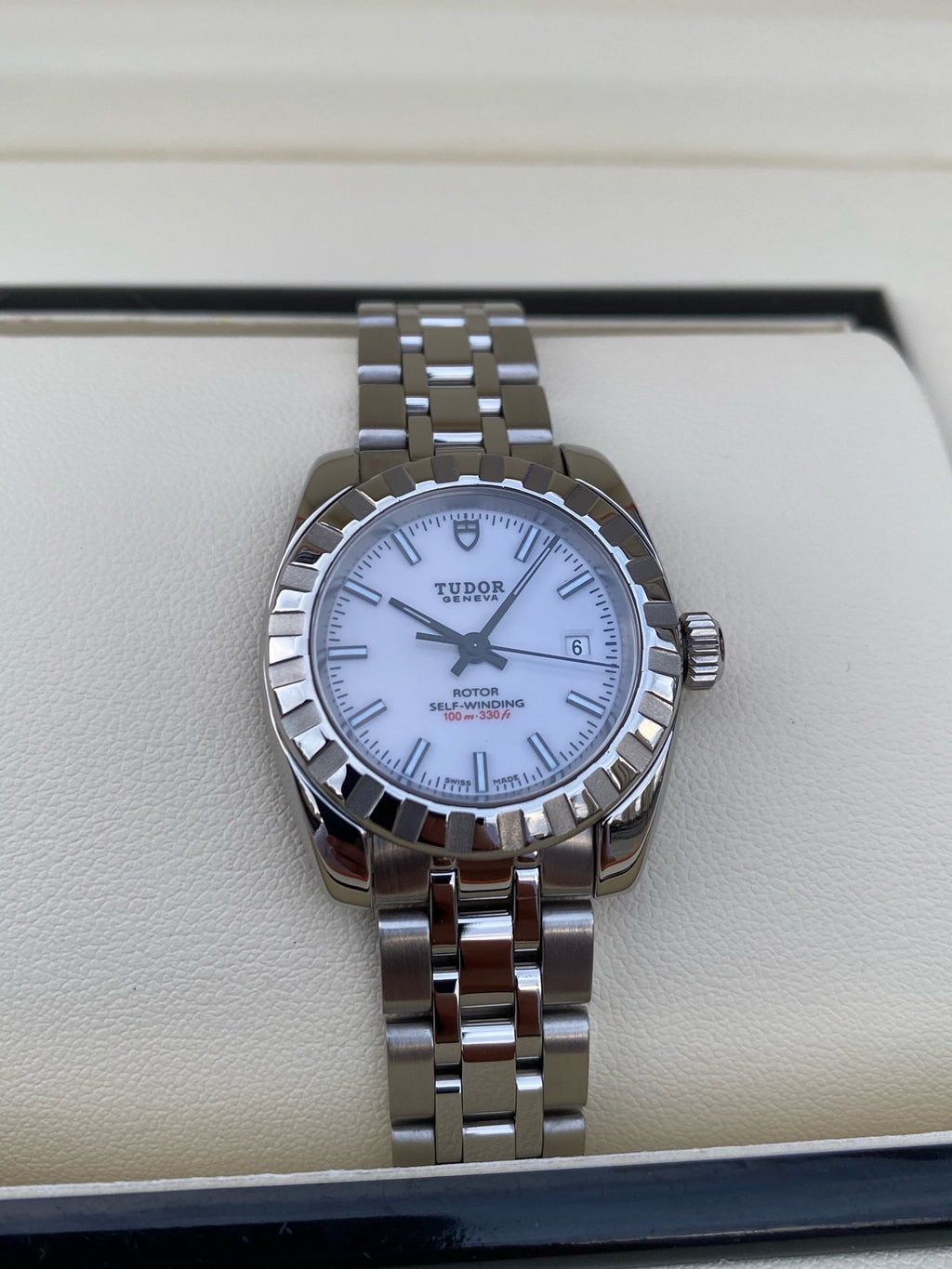 Tudor Classic Silver Automatic (self-winding) watch 28 millimeters M22010-0007