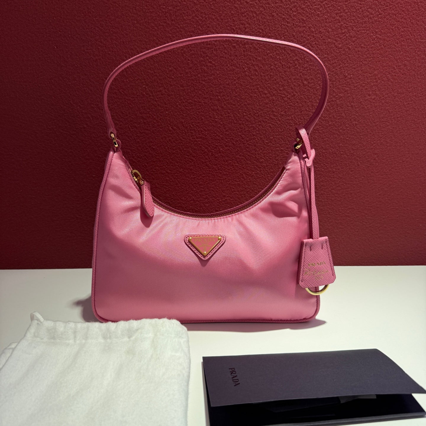 Prada Cordura Pink Shoulder Bag