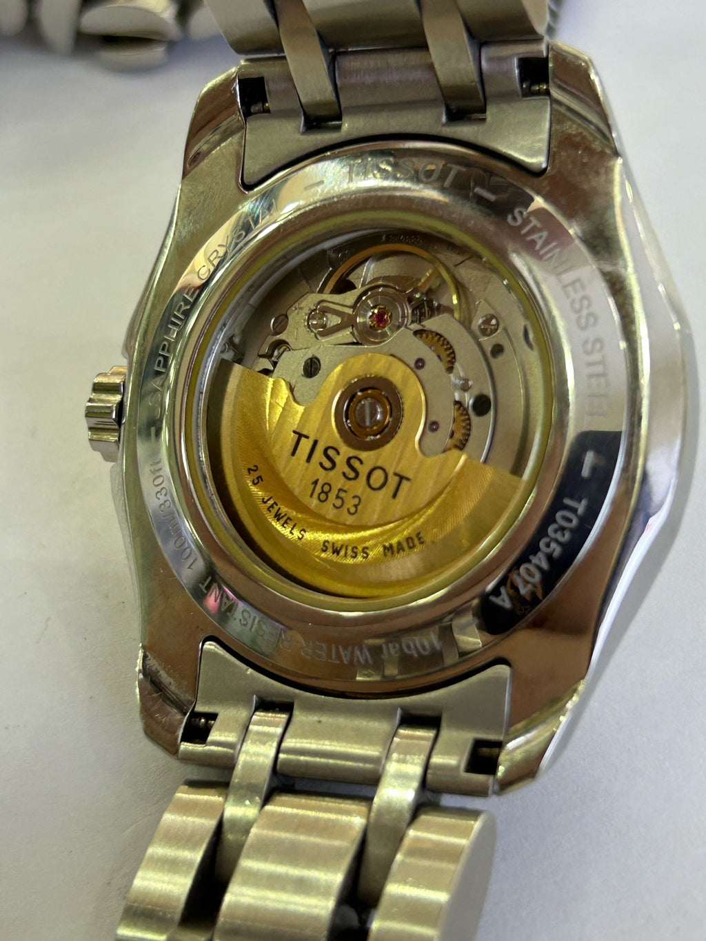 Tissot Classic White Automatic (self-winding) watch 39 millimeters T035.407.11.031.00