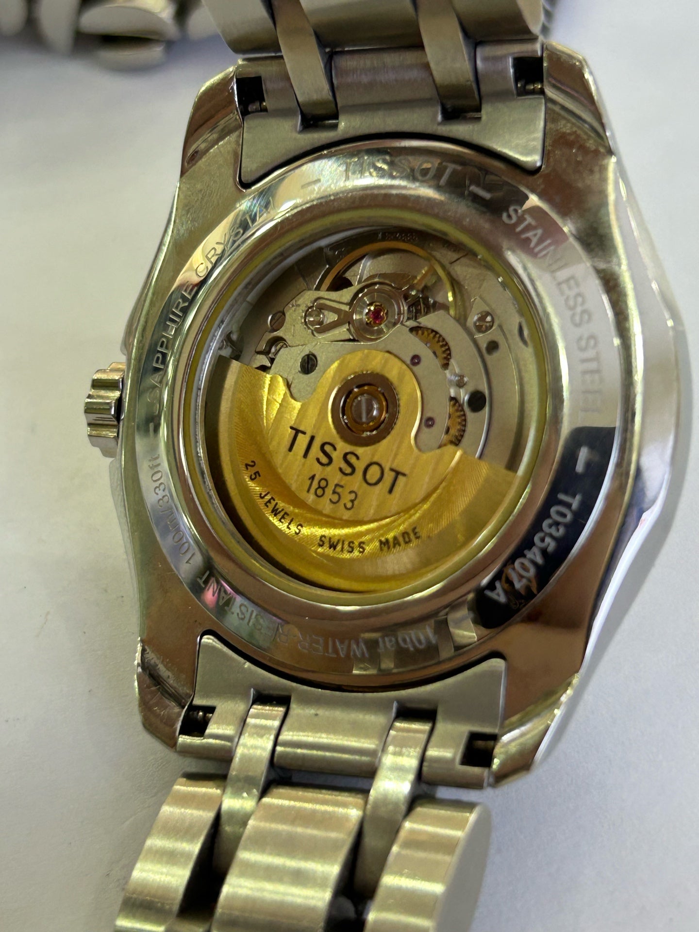 Tissot Classic White Automatic (self-winding) watch 39 millimeters T035.407.11.031.00