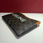 Celine TRIOMPHE Small Clutch in Faux Leather and Sheepskin Faux leather Clutch 10D672BZQ.04LU