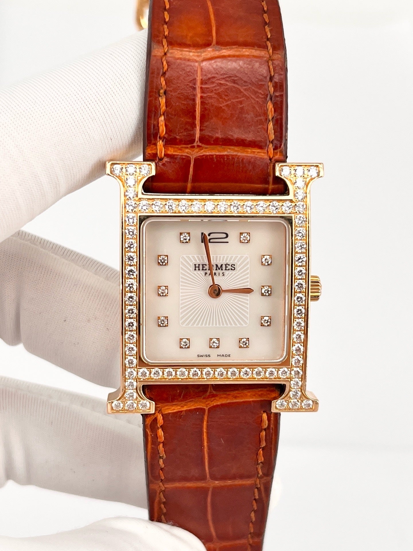 Hermes Rose gold Quartz watch