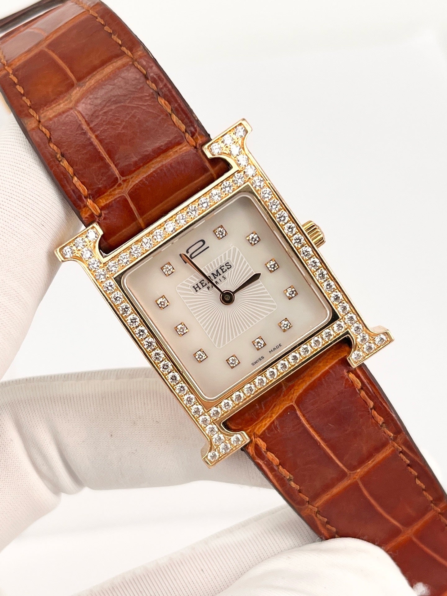 Hermes Rose gold Quartz watch