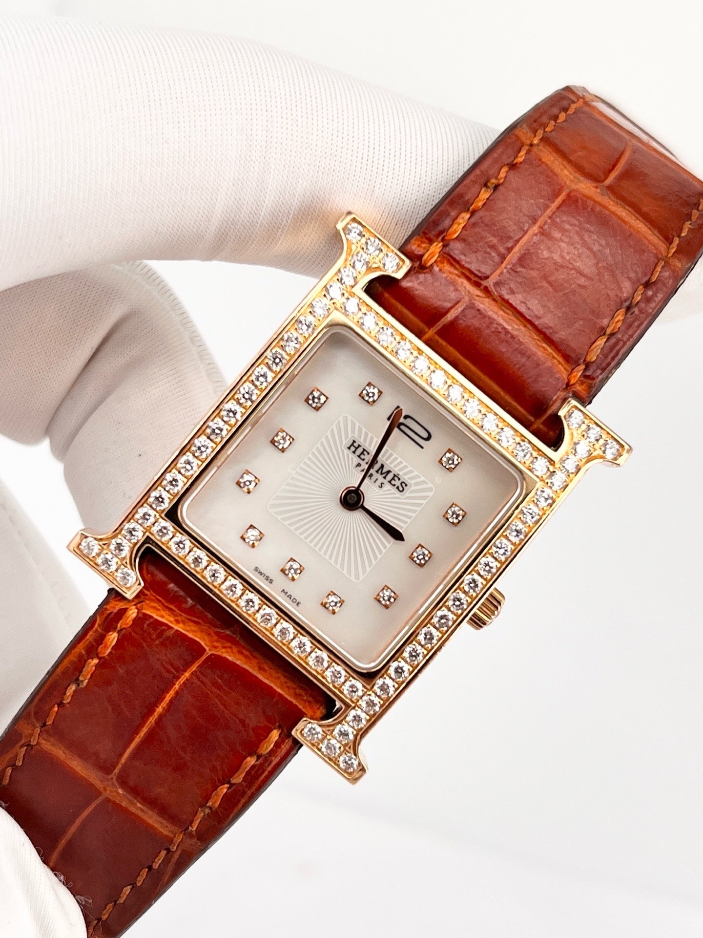 Hermes Rose gold Quartz watch
