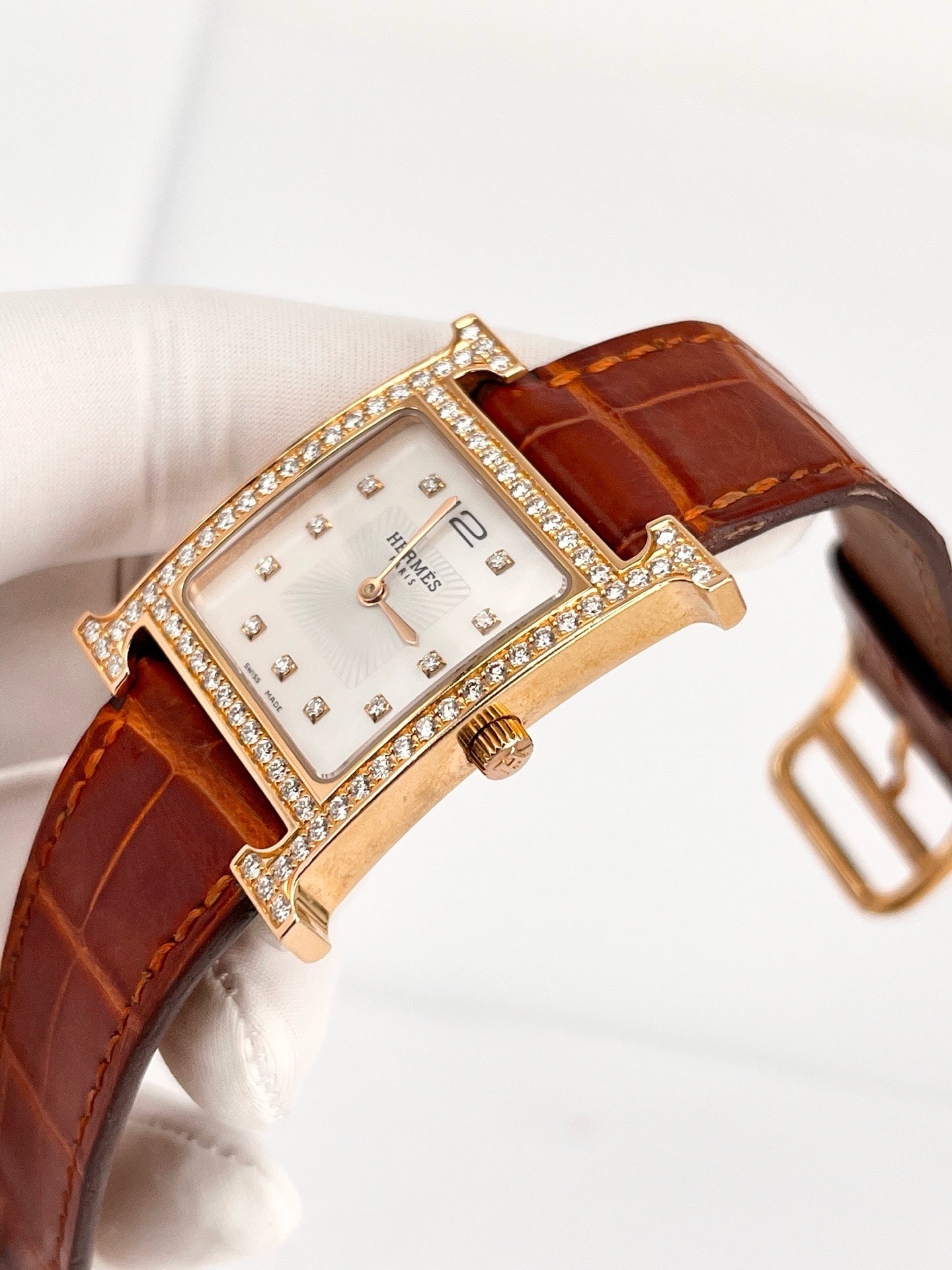 Hermes Rose gold Quartz watch