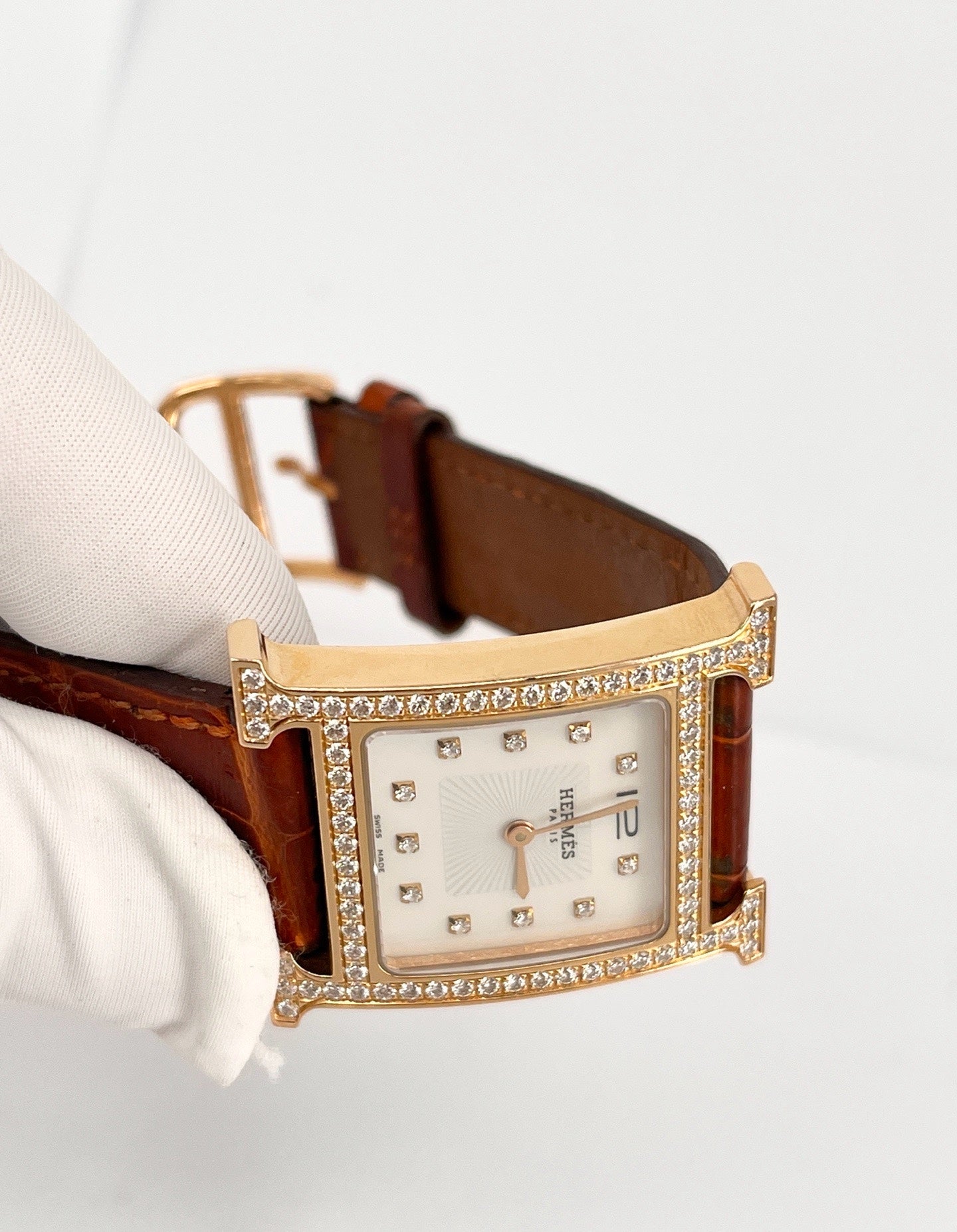 Hermes Rose gold Quartz watch