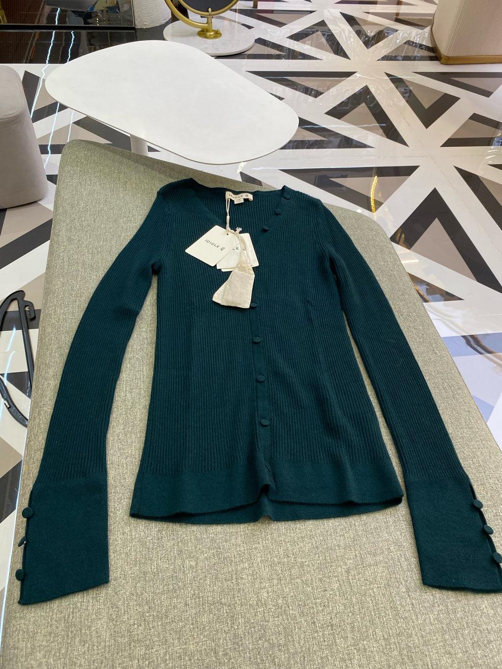 icicle之禾 Green Sweater