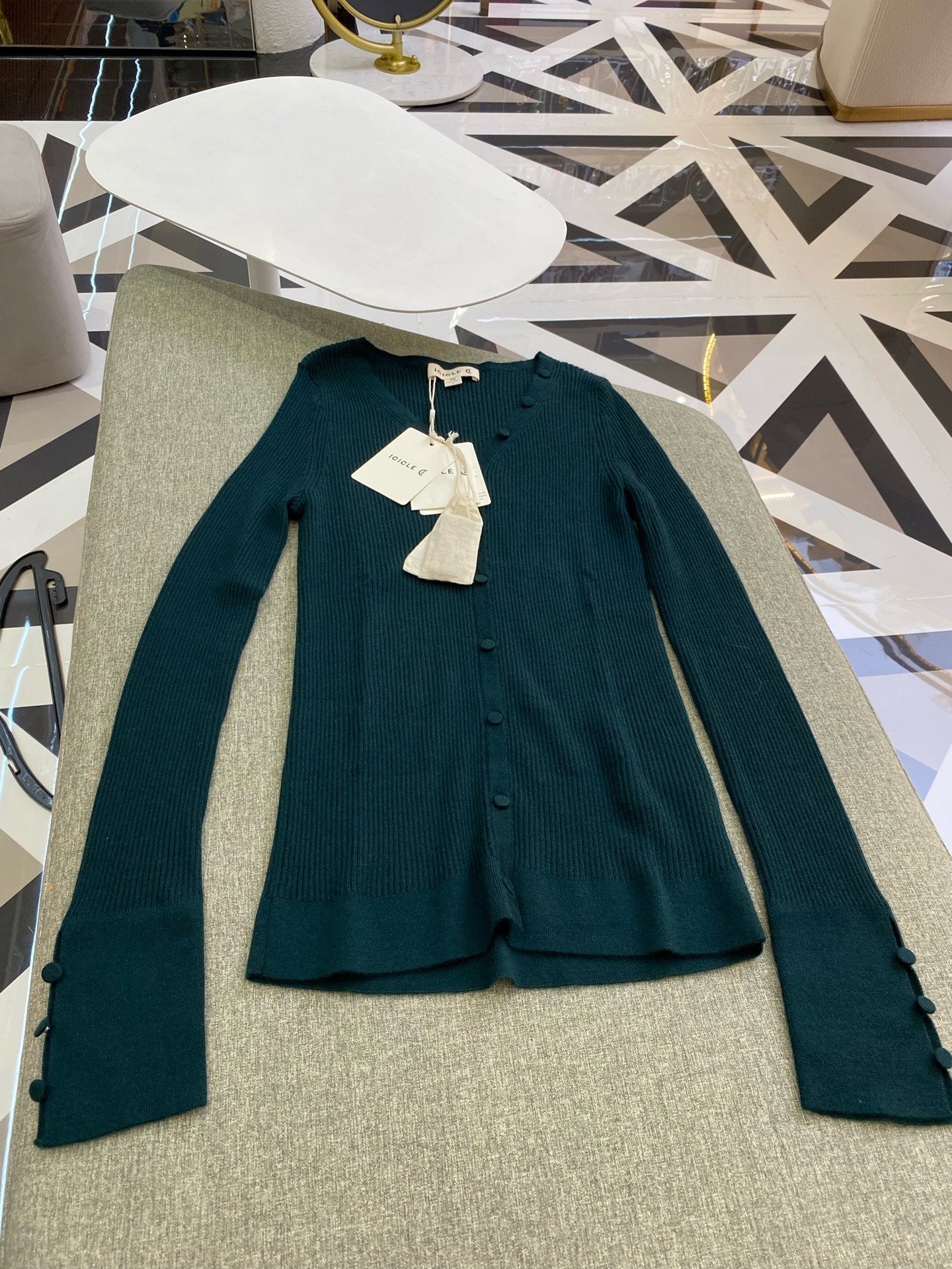 icicle之禾 Green Sweater