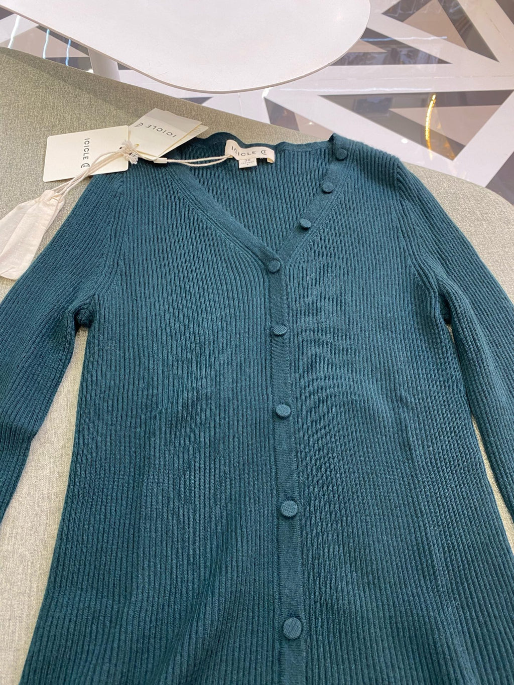 icicle之禾 Green Sweater