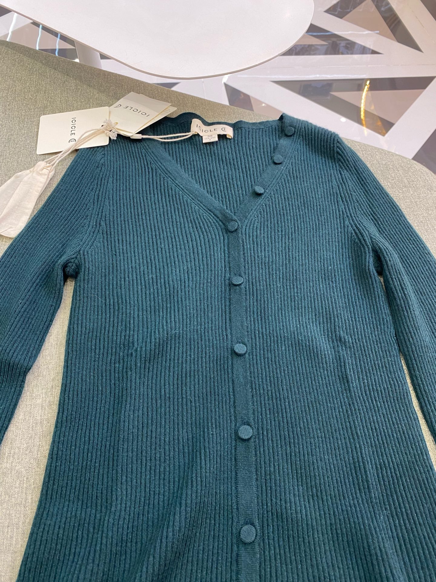 icicle之禾 Green Sweater