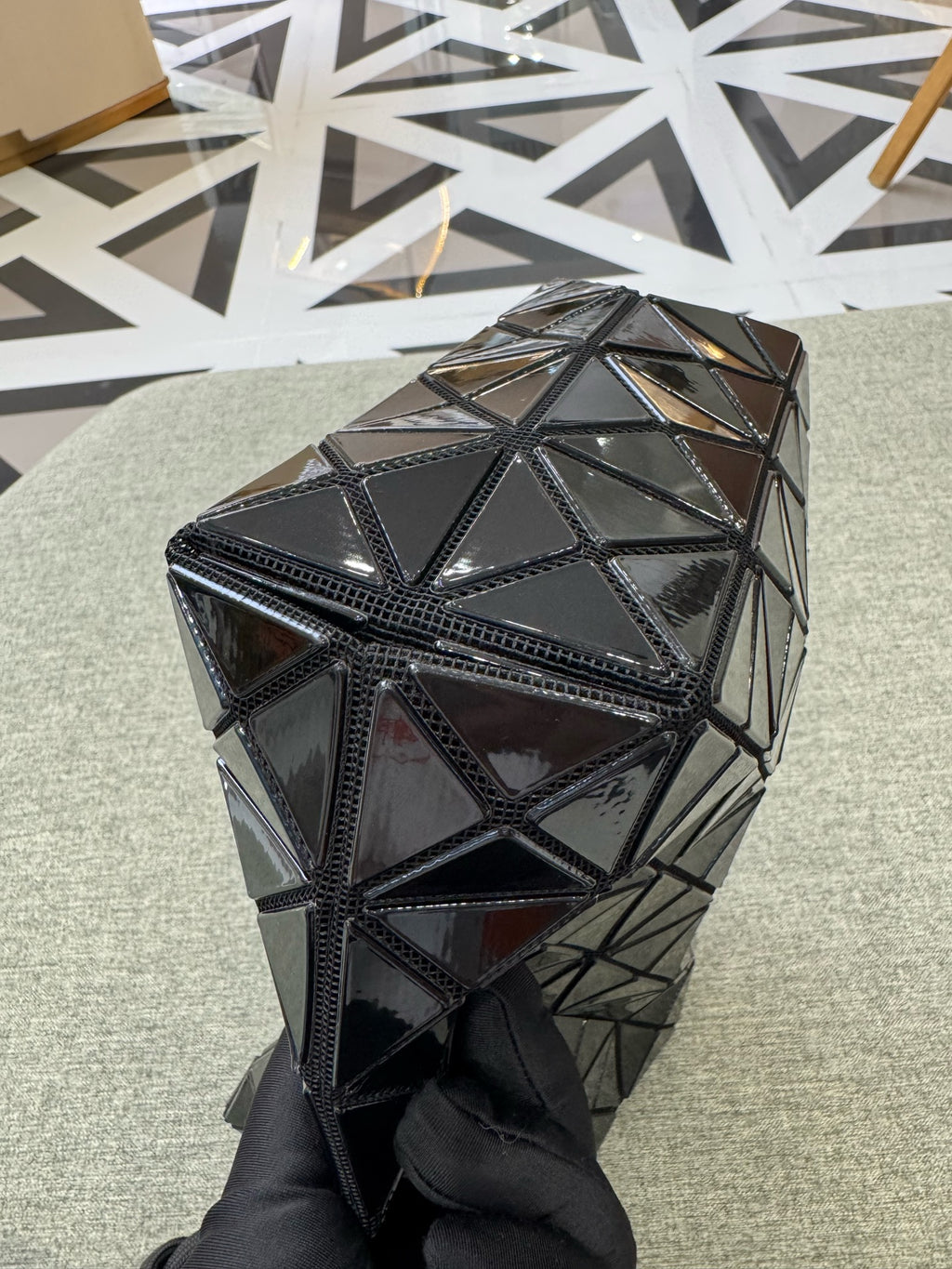Issey Miyake Black Bucket & Drawstring Bag