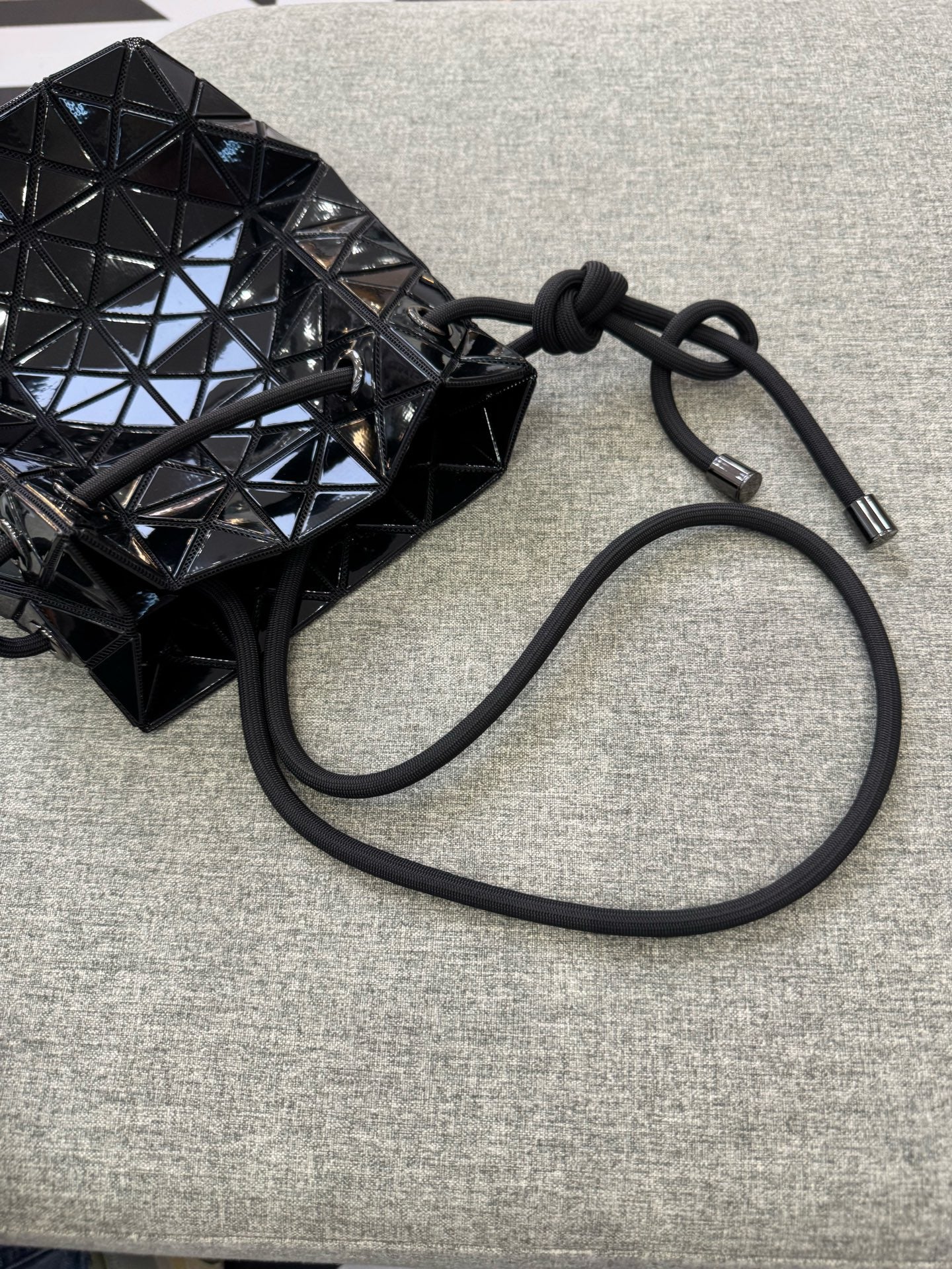 Issey Miyake Black Bucket & Drawstring Bag