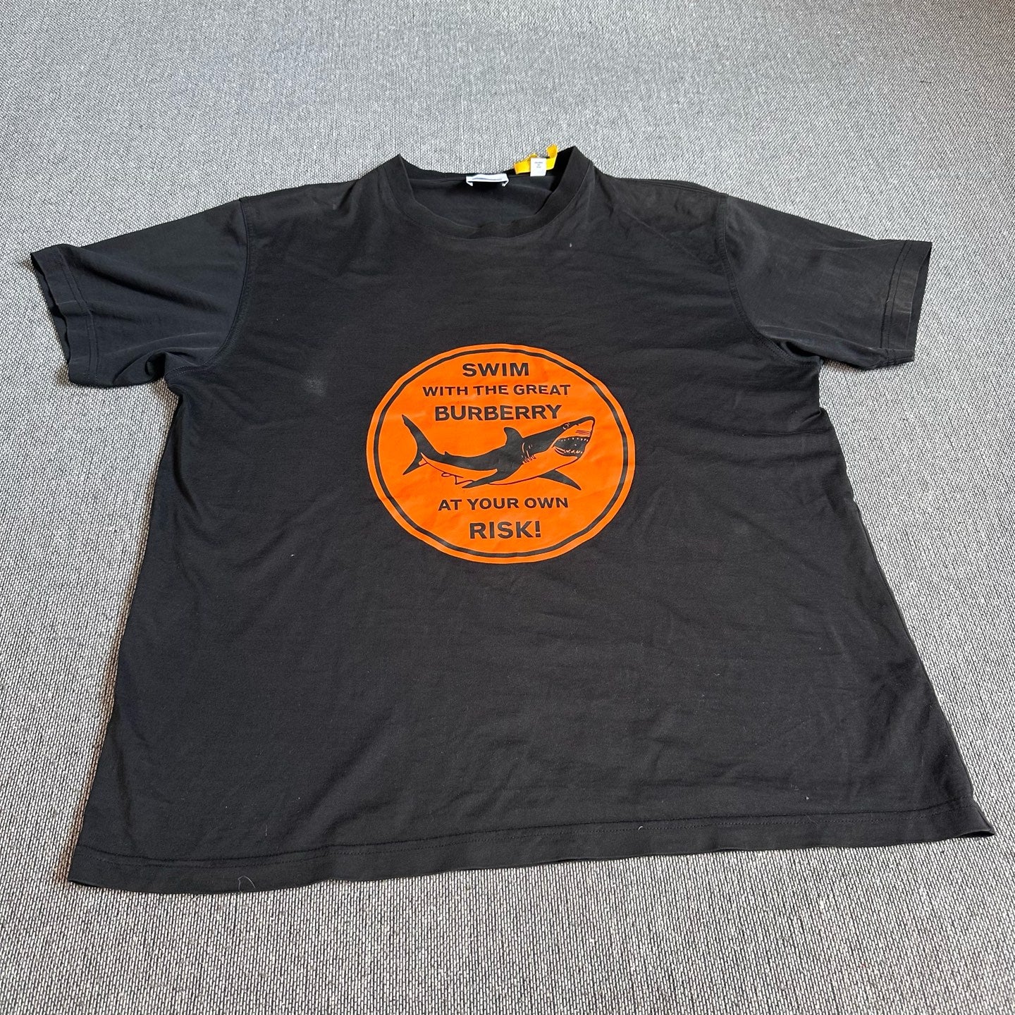 空白 Cotton Black T-shirt