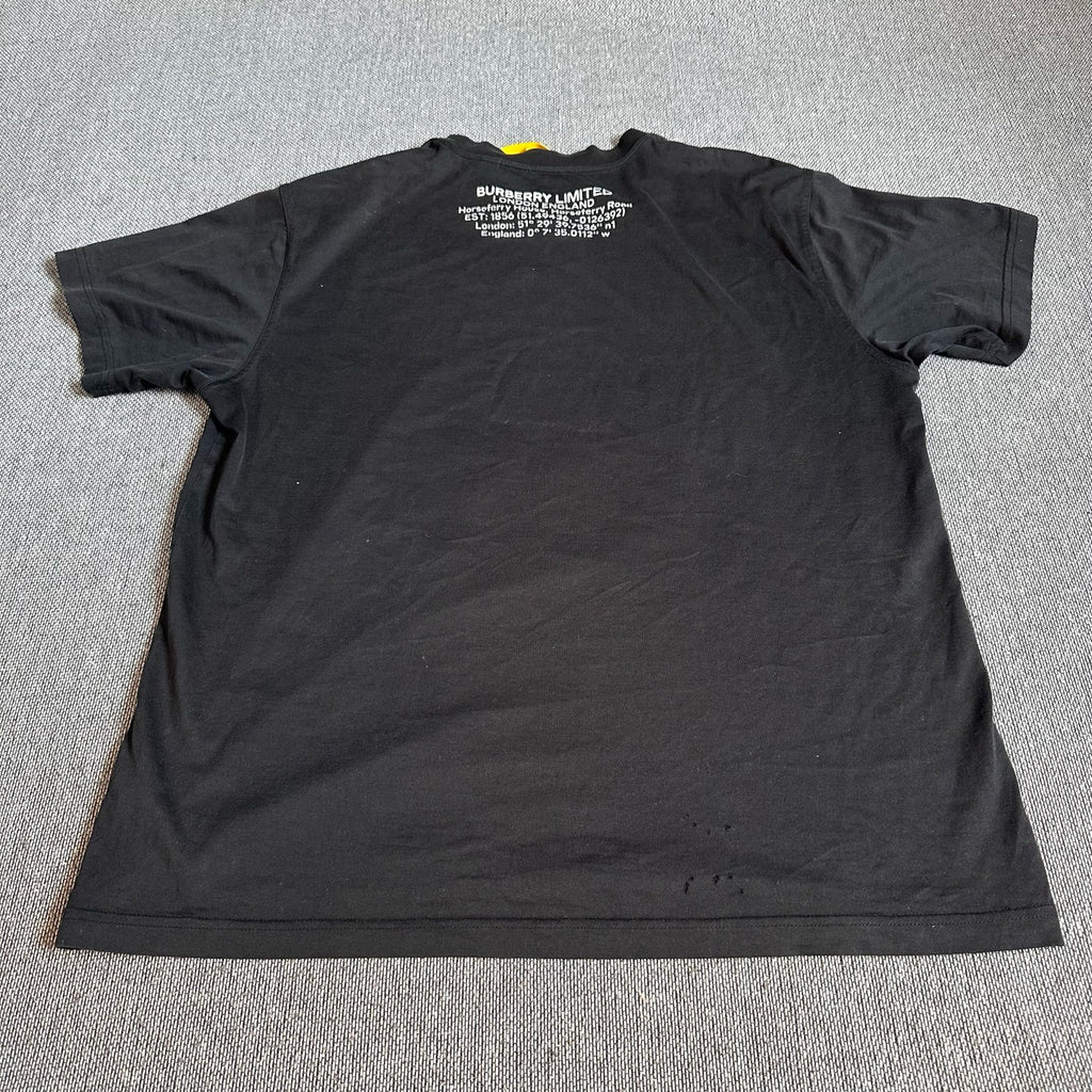 空白 Cotton Black T-shirt