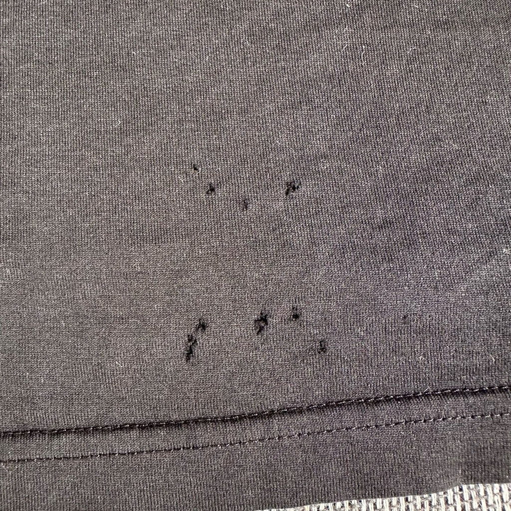 空白 Cotton Black T-shirt