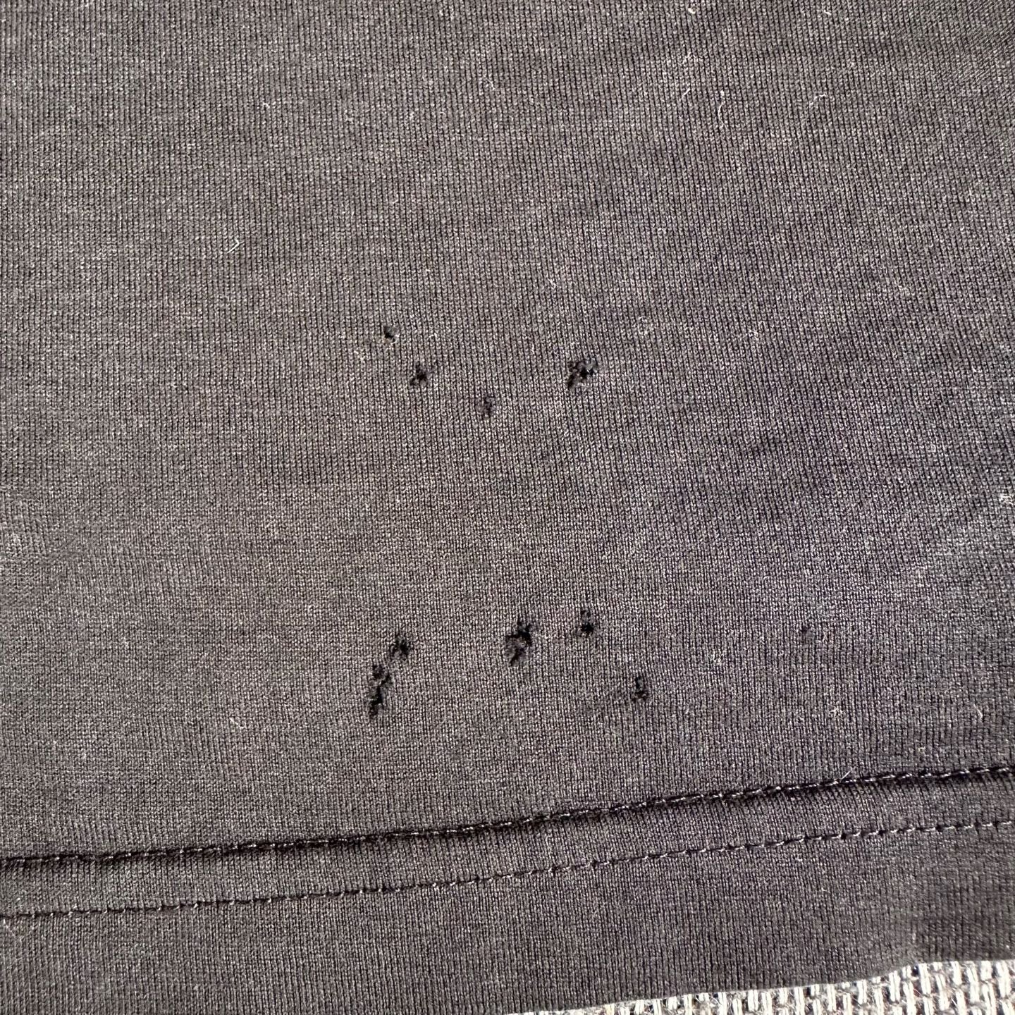 空白 Cotton Black T-shirt