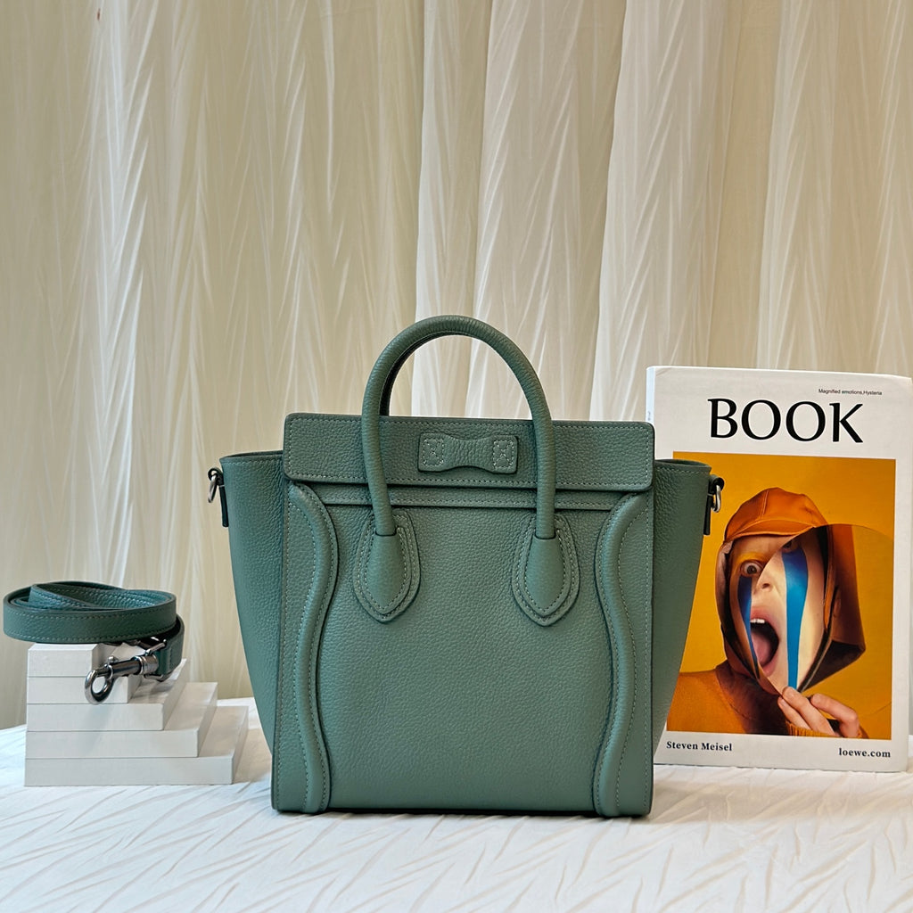 Celine Compact LUGGAGE Green Length 20 x Width 8.5 x Height 19 cm 189243DRU.29CN