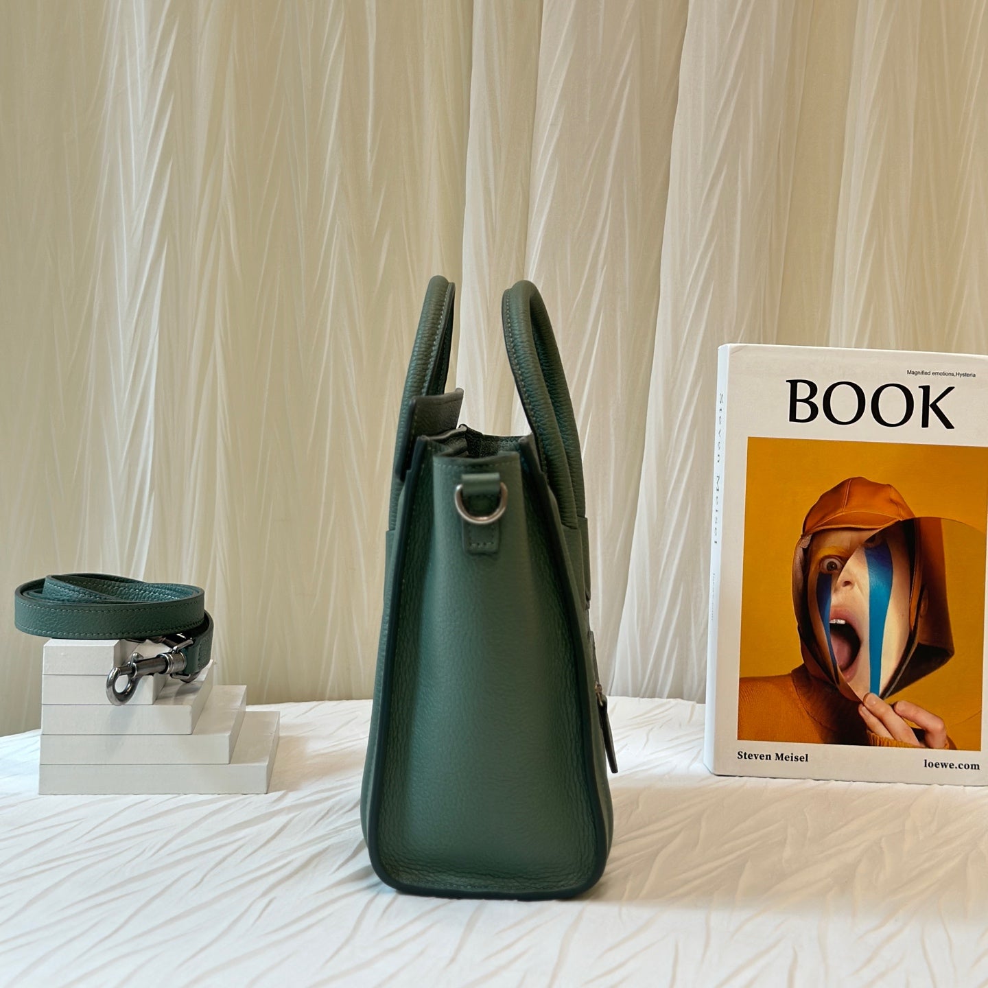 Celine Compact LUGGAGE Green Length 20 x Width 8.5 x Height 19 cm 189243DRU.29CN