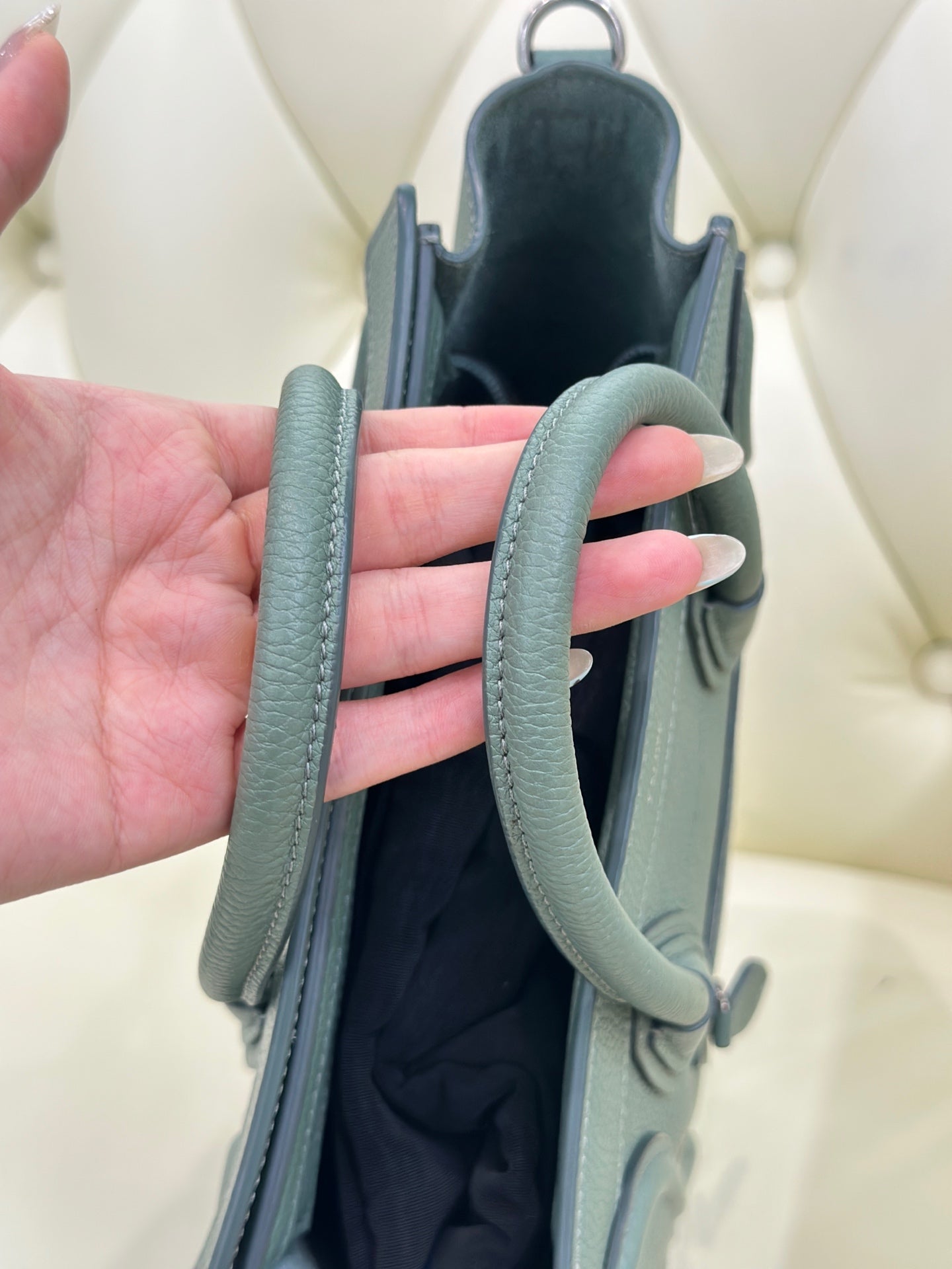 Celine Compact LUGGAGE Green Length 20 x Width 8.5 x Height 19 cm 189243DRU.29CN
