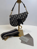Dior Canvas Blue Saddle Bag