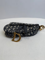 Dior Canvas Blue Saddle Bag