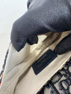 Dior Canvas Blue Saddle Bag