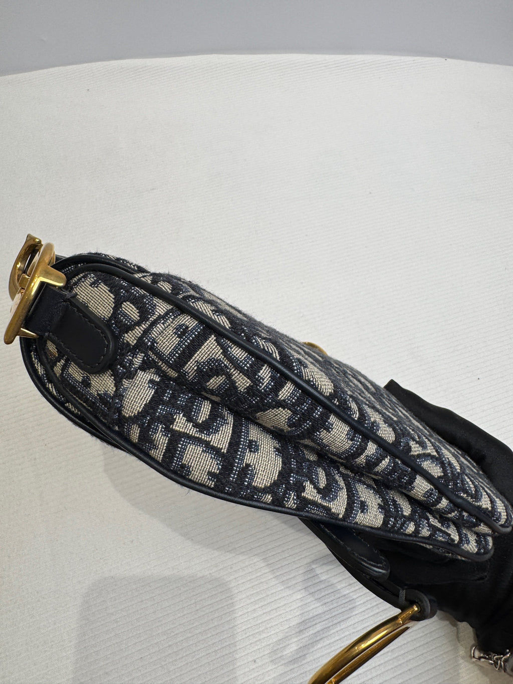 Dior Canvas Blue Saddle Bag