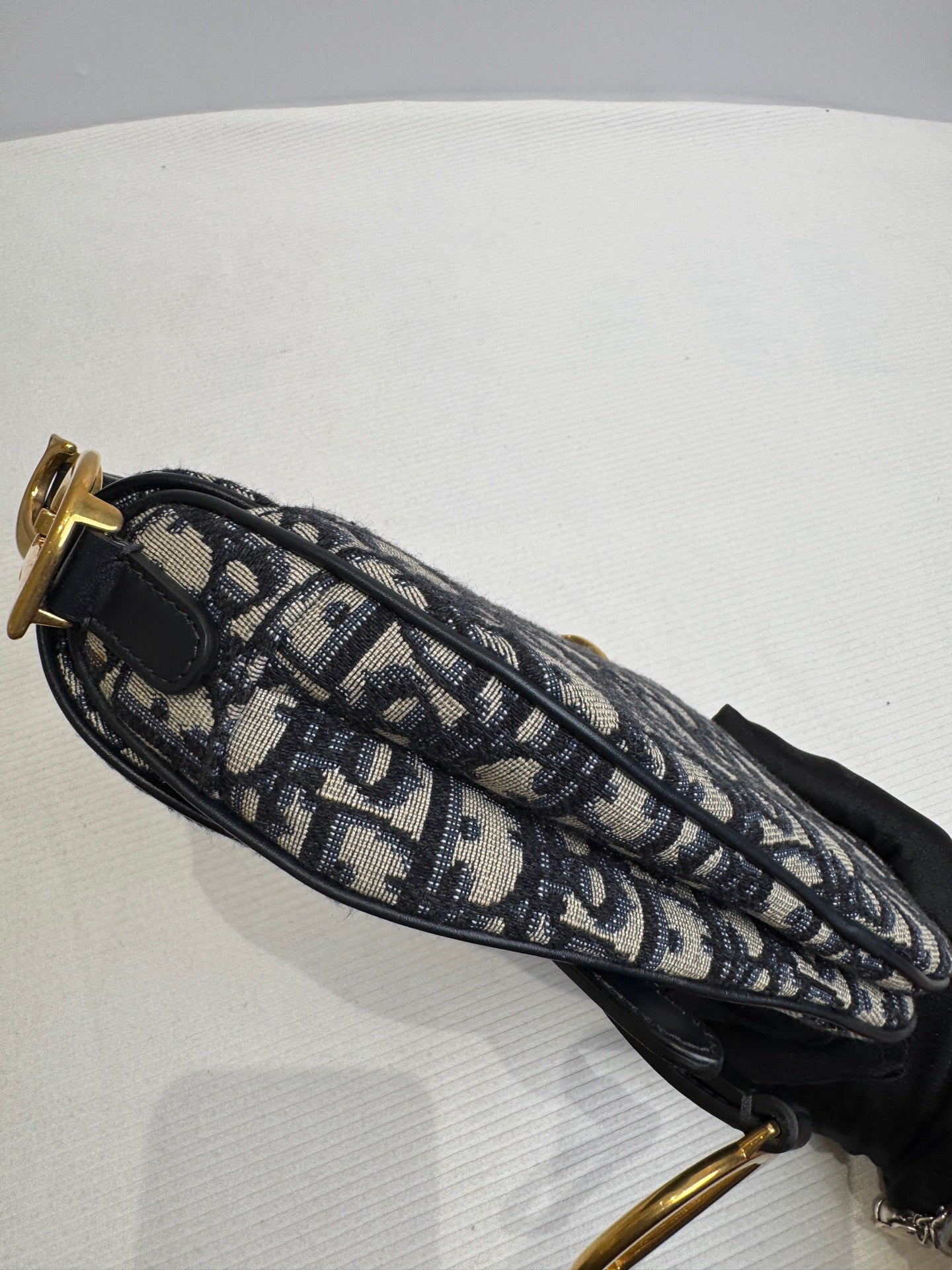Dior Canvas Blue Saddle Bag