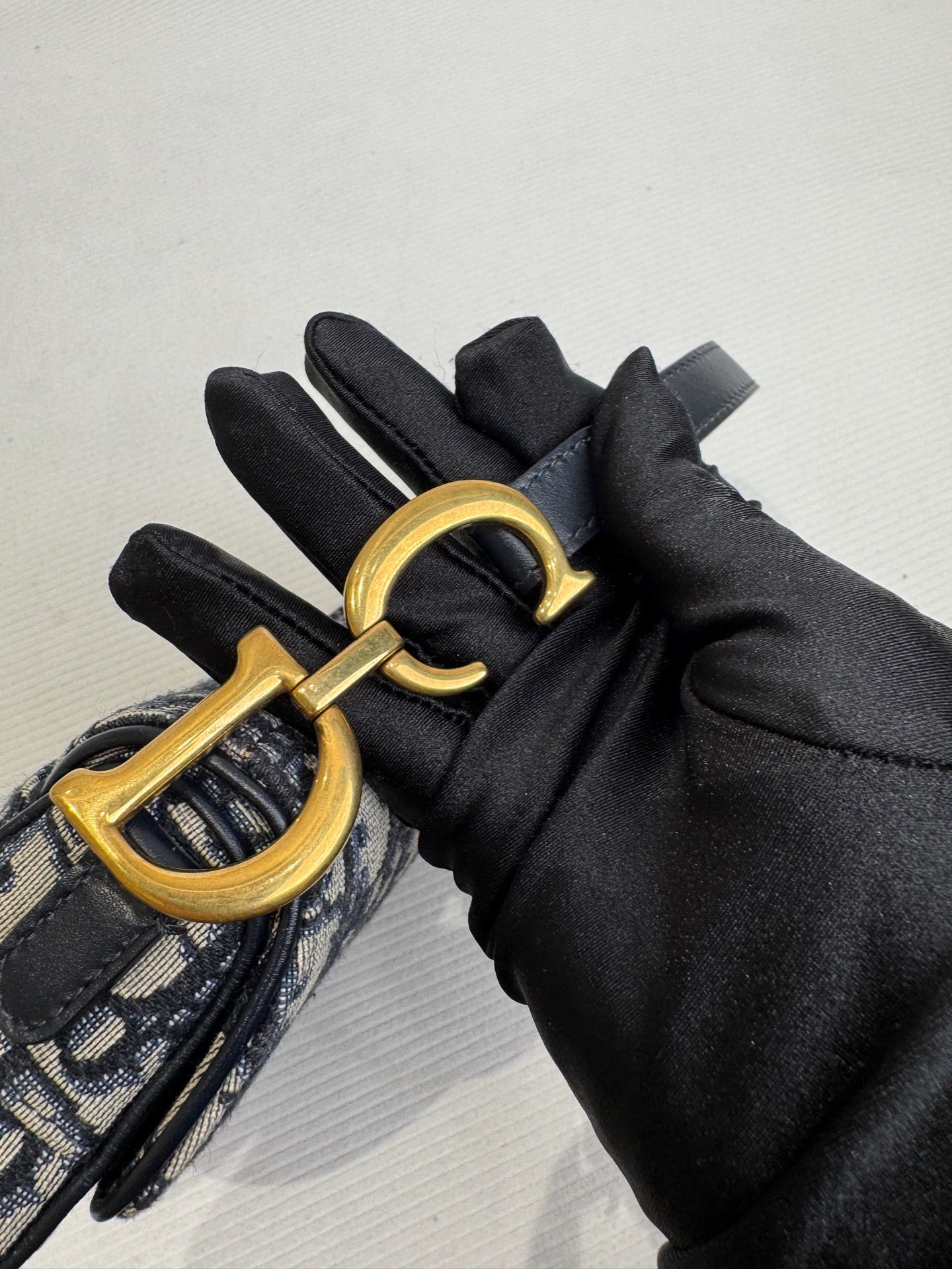 Dior Canvas Blue Saddle Bag