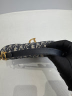 Dior Canvas Blue Saddle Bag