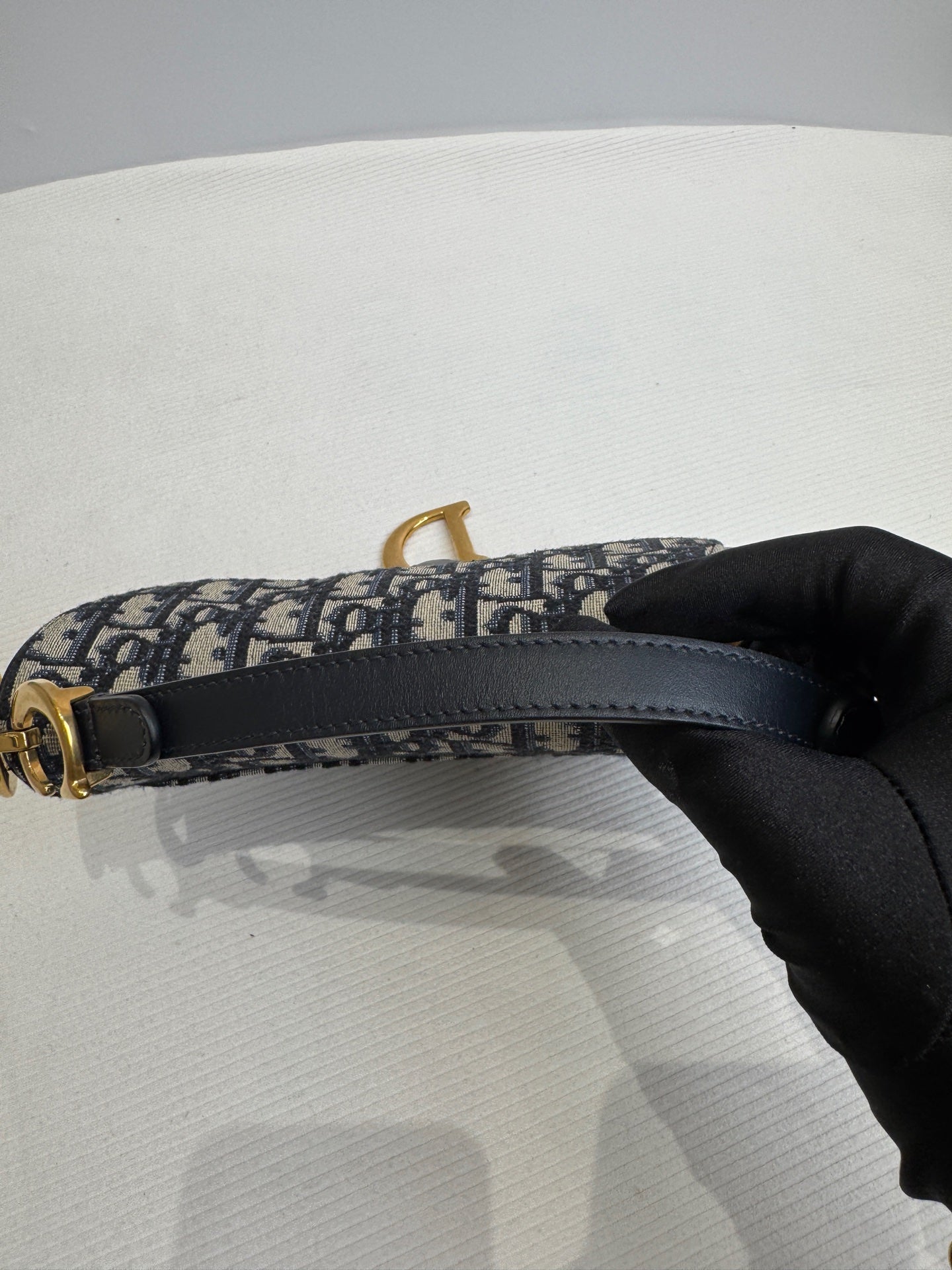 Dior Canvas Blue Saddle Bag