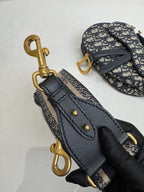 Dior Canvas Blue Saddle Bag