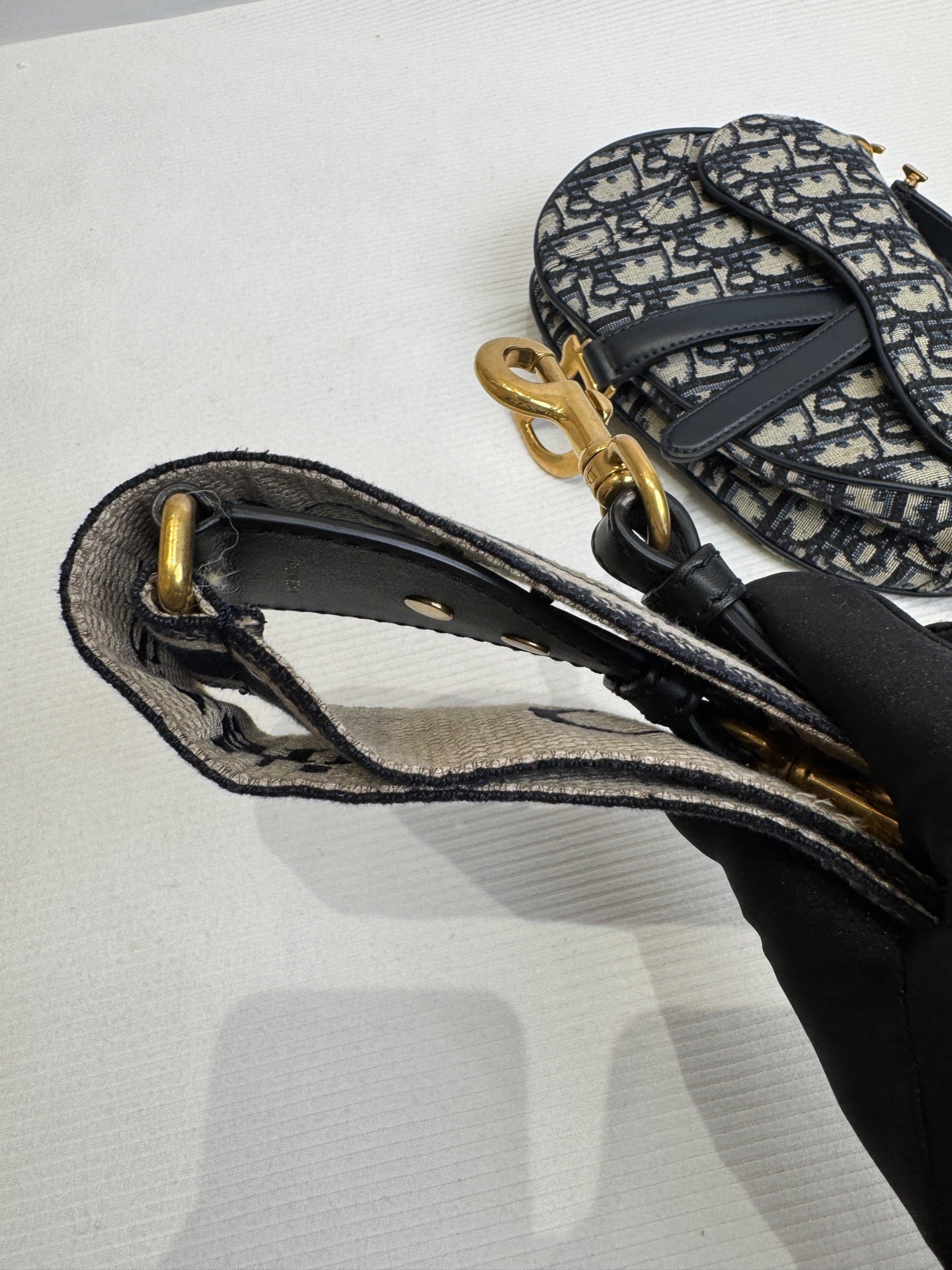 Dior Canvas Blue Saddle Bag