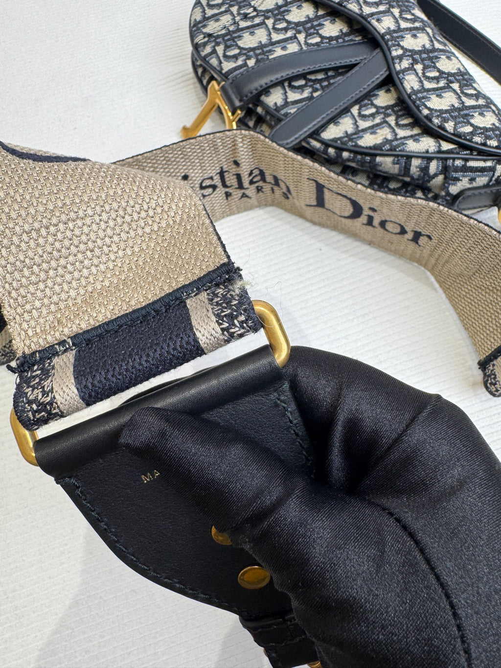 Dior Canvas Blue Saddle Bag
