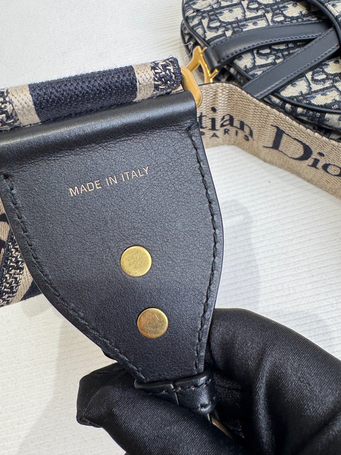 Dior Canvas Blue Saddle Bag