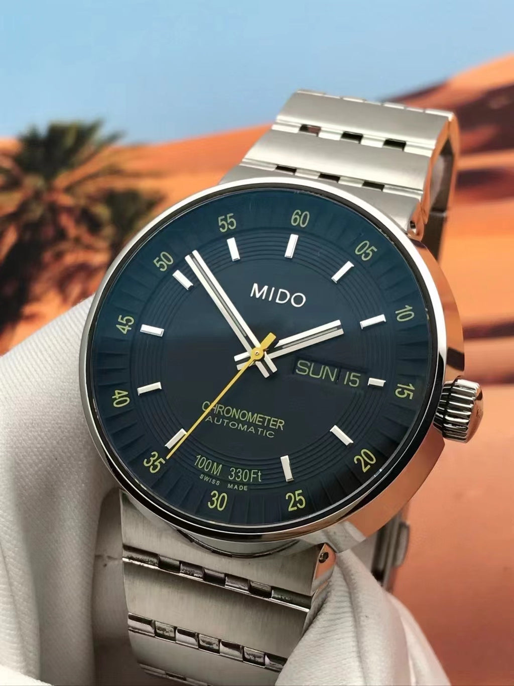 Mido Black Automatic (self-winding) watch