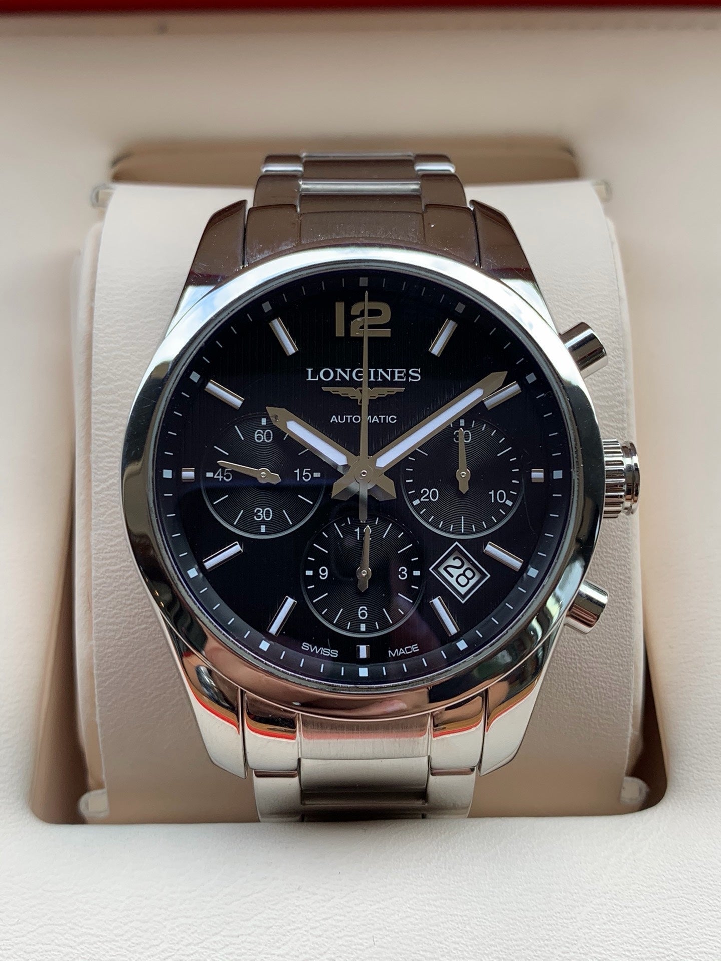 Longines Elegance Black Automatic (self-winding) watch 41 millimeters L2.786.4.56.6