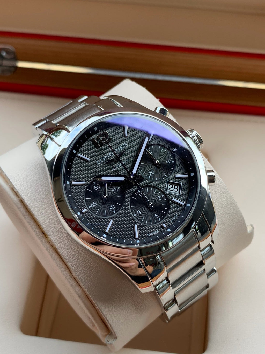 Longines Elegance Black Automatic (self-winding) watch 41 millimeters L2.786.4.56.6