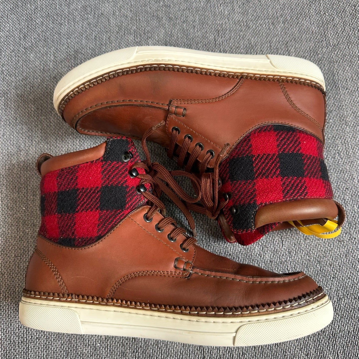 空白 Leather Ankle boots