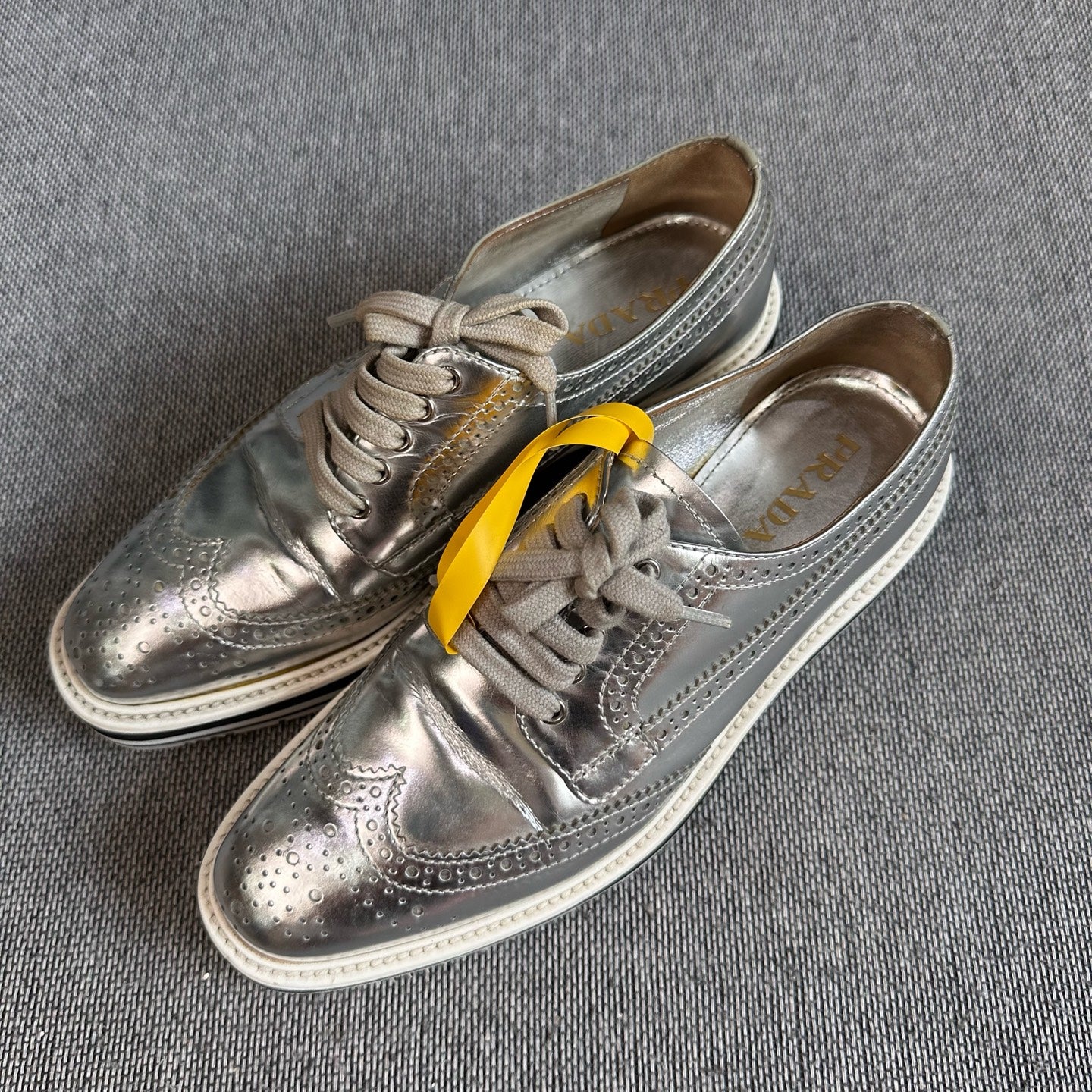 Prada Leather Gray Skate shoes