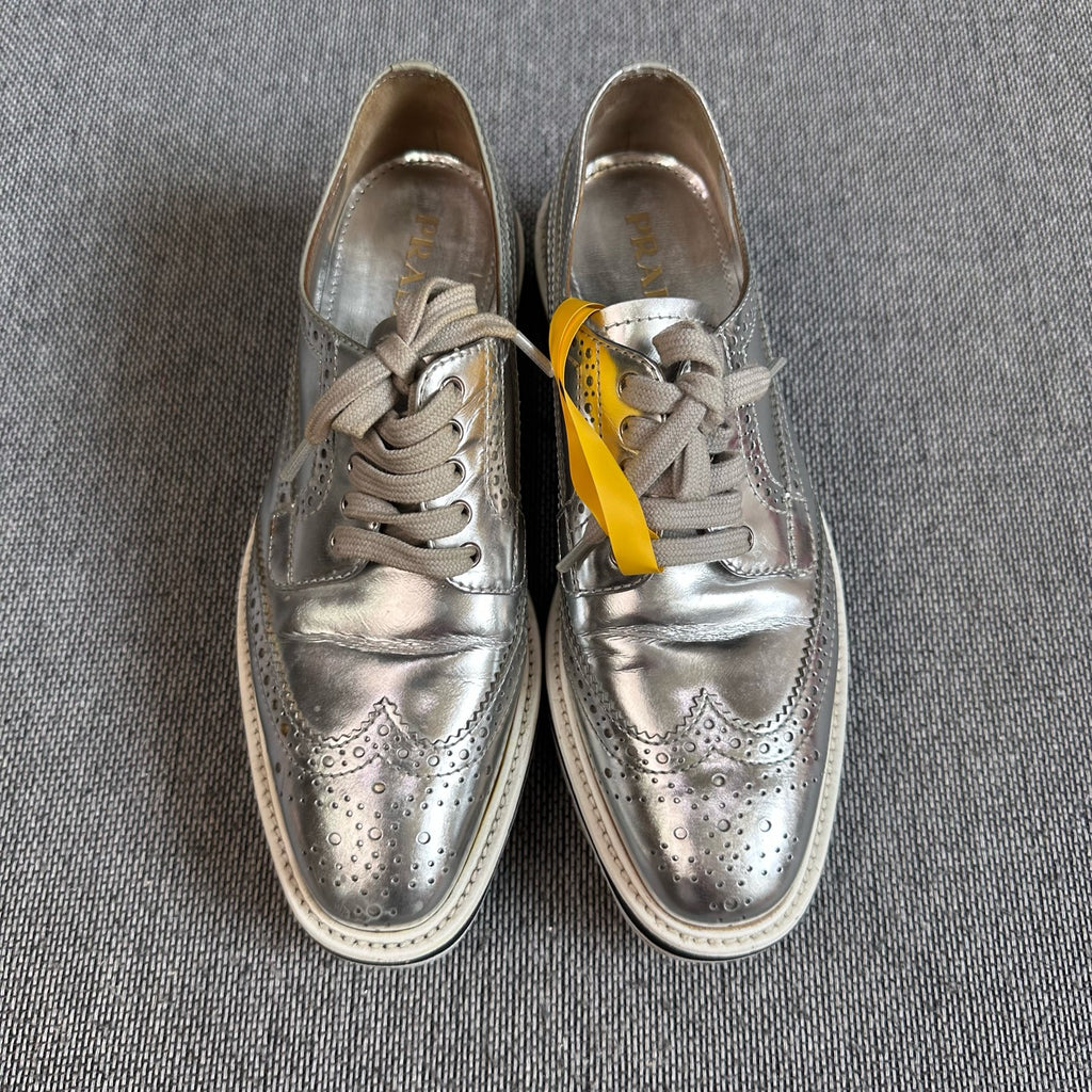 Prada Leather Gray Skate shoes